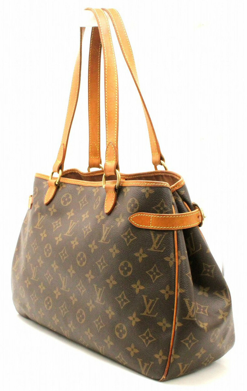 Louis Vuitton Horizontal Tote Bag Monogram Shoulder Batignolles Brown